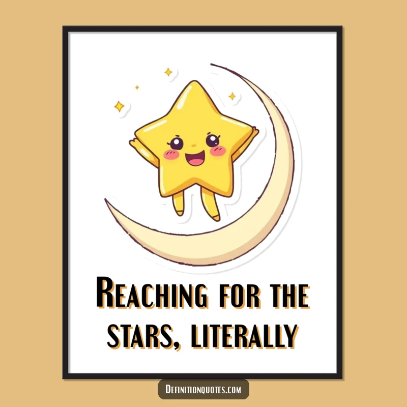 Funny Free Printable Wall Art: Twinkling Star Dancer, Joyful Downloadable Home Decor