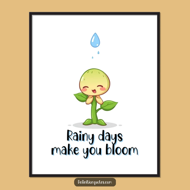 Free Printable Wall Art: Sprout Bows to Rain, Quirky Downloadable Decor