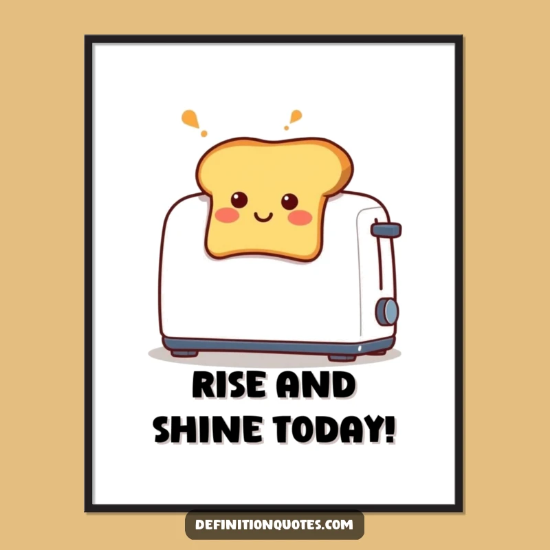 Free Printable Wall Art: Toast Surprise Pop - Funny Downloadable Decor!