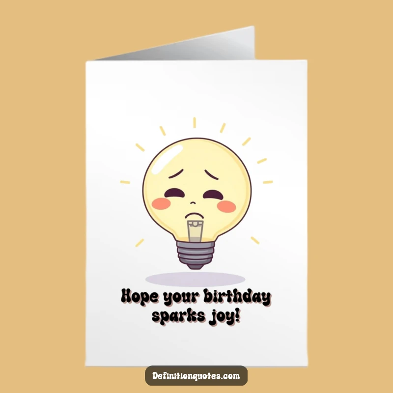Free Printable Birthday Card: Confused Lightbulb Bounces into Your Fun Celebration