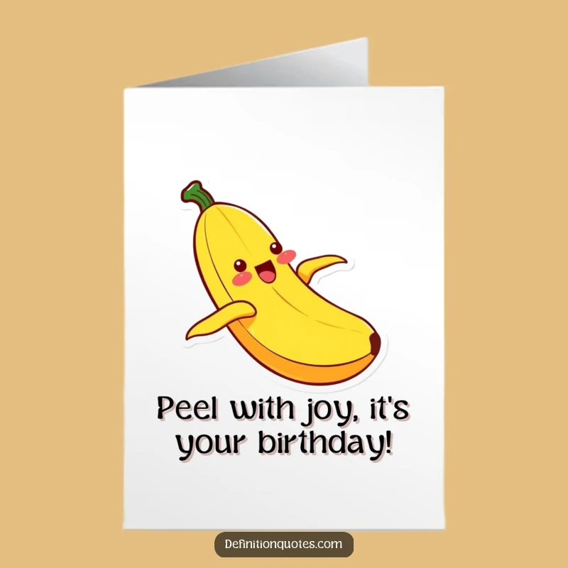 Free Printable Kawaii Banana Birthday Card - Joyful Downloadable Gift