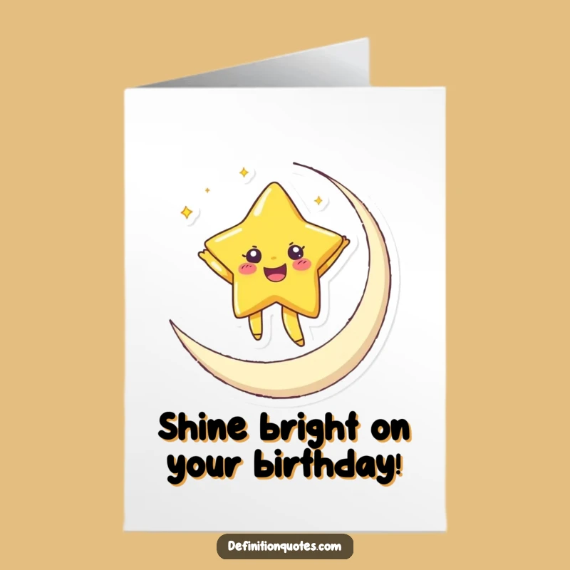 Free Printable Birthday Card: Twinkling Star Dance, Joyful DIY Downloadable Gift