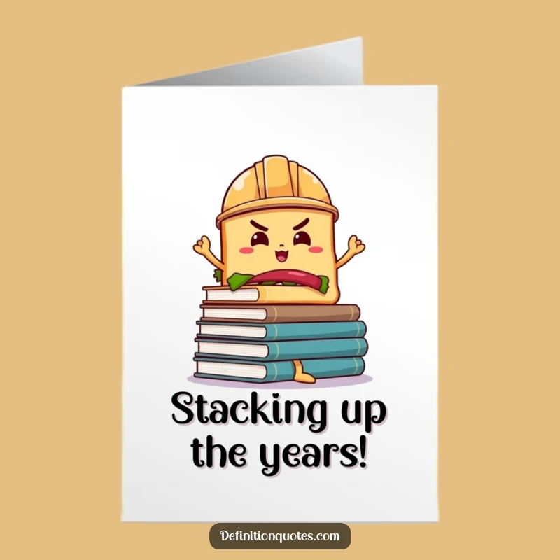 Free Printable Birthday Card: Determined Sandwich - Wobbly Books - Downloadable Gift