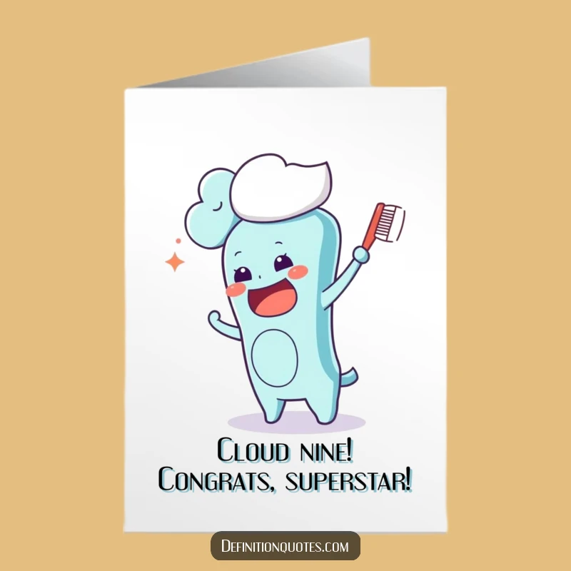 Free Printable Kawaii Toothbrush Congrats Card - Funny Downloadable Gift