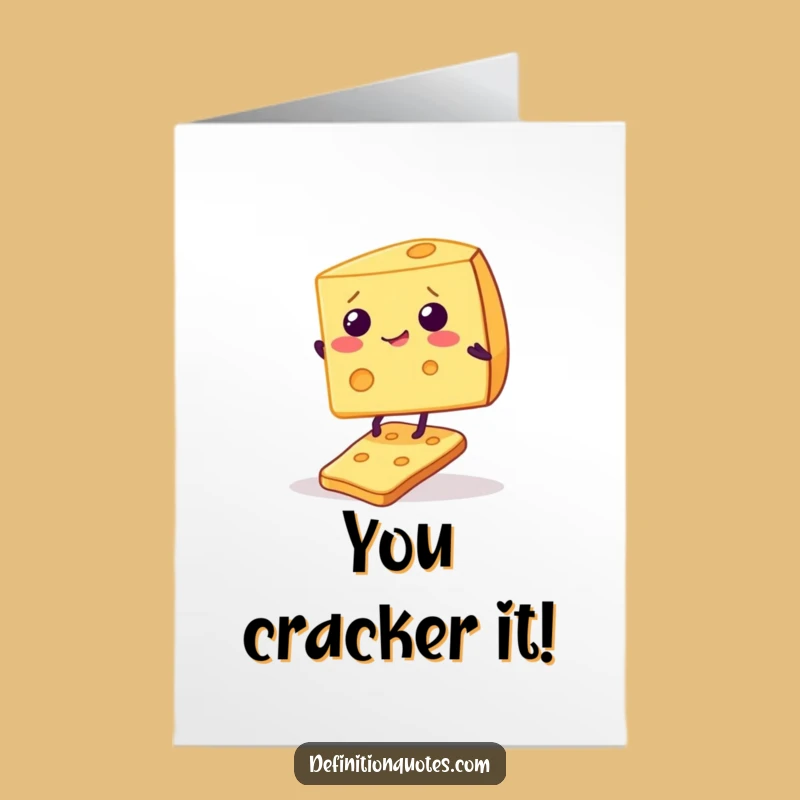 Free Printable Cheese Card - Giggling Wedge Congrats Downloadable Gift for Any Occasion