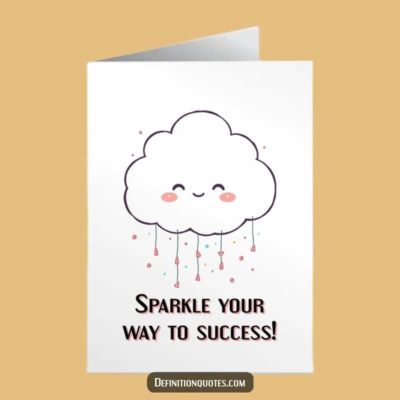 Free Printable Congrats Card: Glitter Rain Cloud Funny Downloadable Congratulations Gift