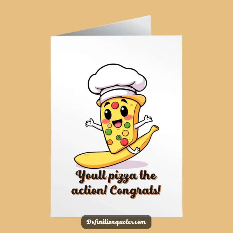 Free Printable Congratulations Card - Hilarious Pizza Chef Slip-Up for Your Big Win