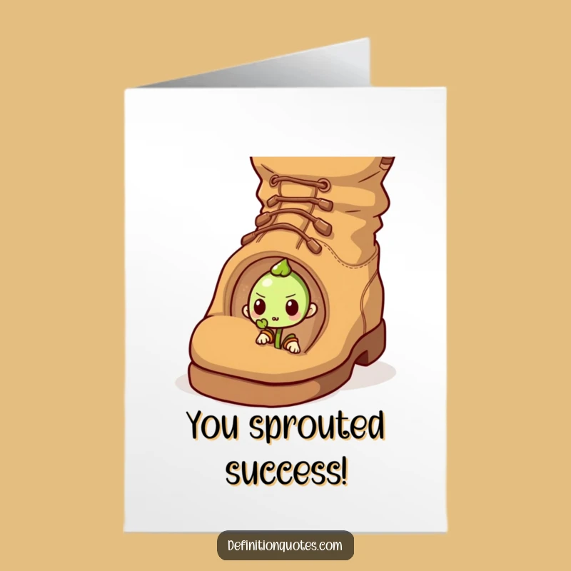 Free Printable Sprout Card - Determined Seedling Congrats Downloadable Gift for Achievements