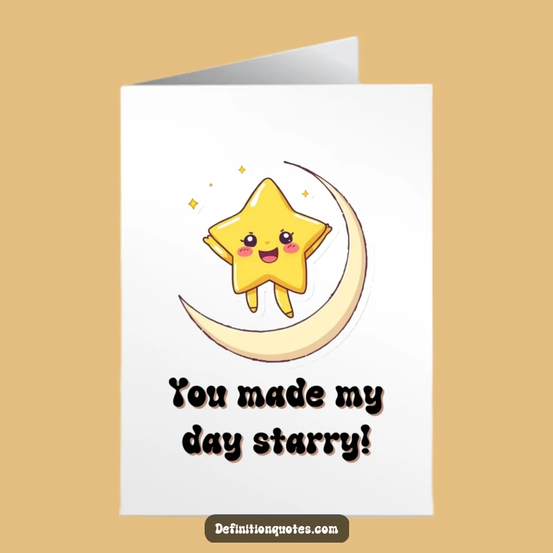 Free Printable Thank You Card: Dancing Star Funny Gratitude Gift