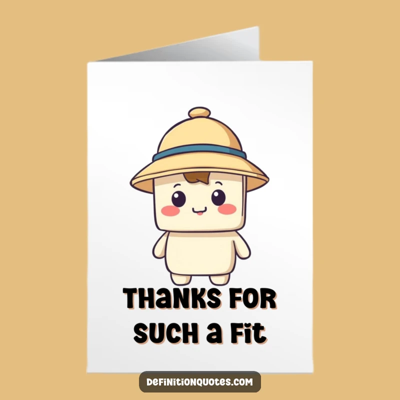 Free Printable Thank You Card: Hat Fails Gratitude, Funny Downloadable Gift