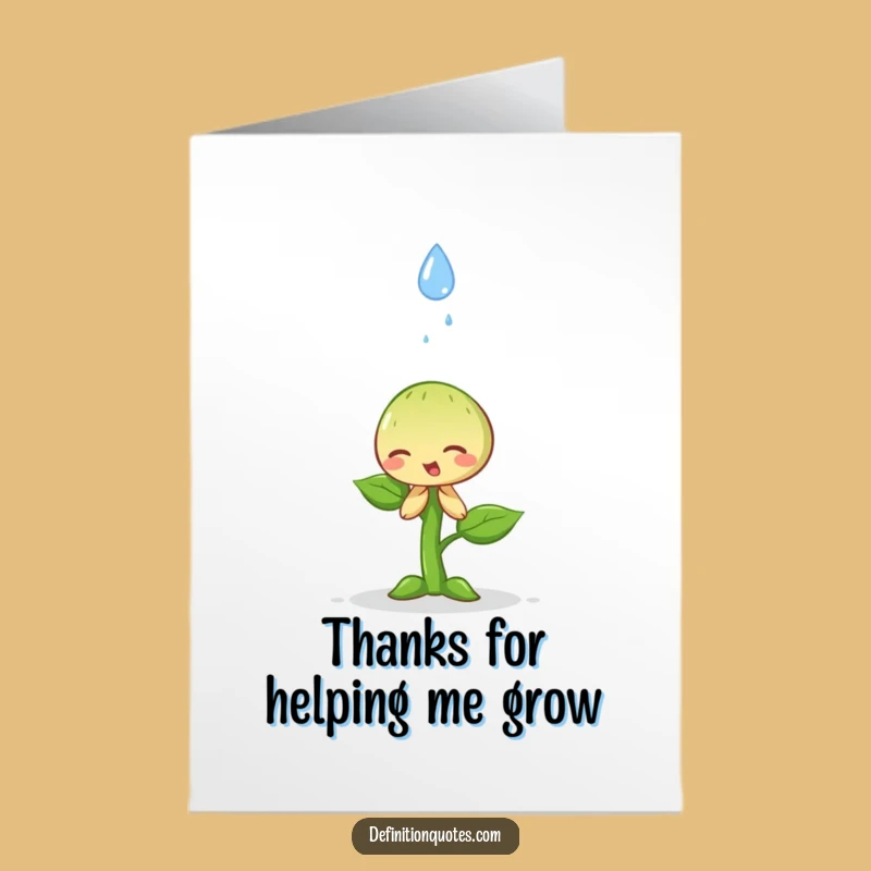 Free Printable Thank You Card: Sprout's Grateful Bow, Funny Downloadable
