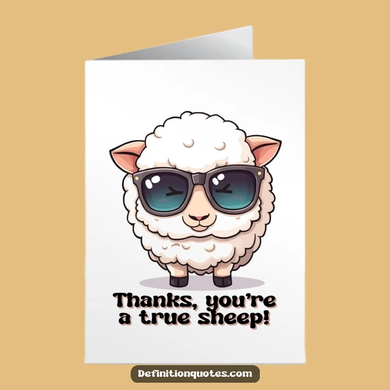 Send thanks with a touch of humor and style using this free printable card! Print at home for a unique expression of gratitude.