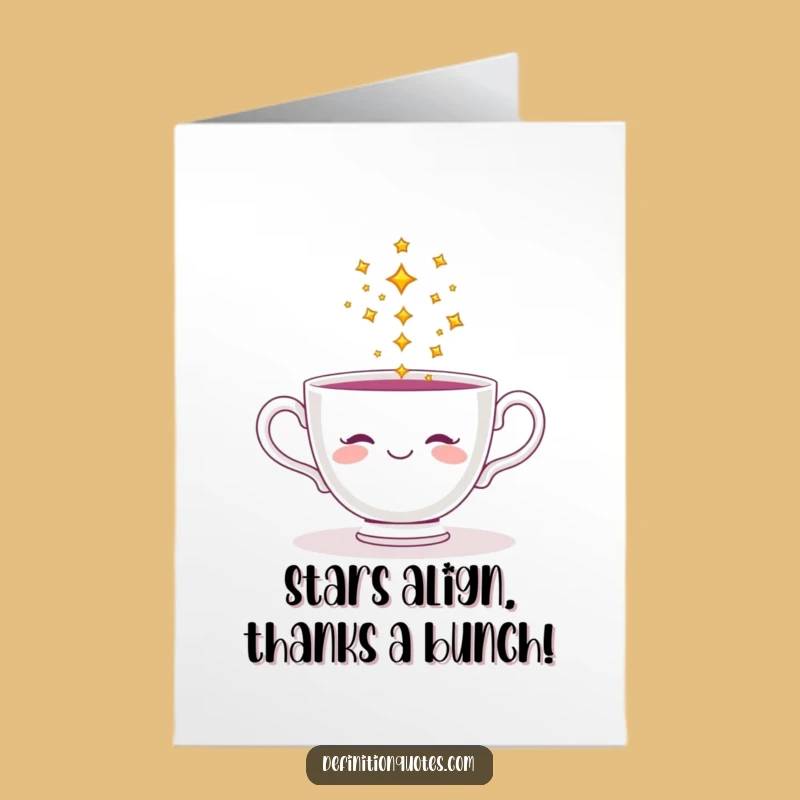 Free Printable Thank You Card: Teacup Stars, A Funny Downloadable Gift