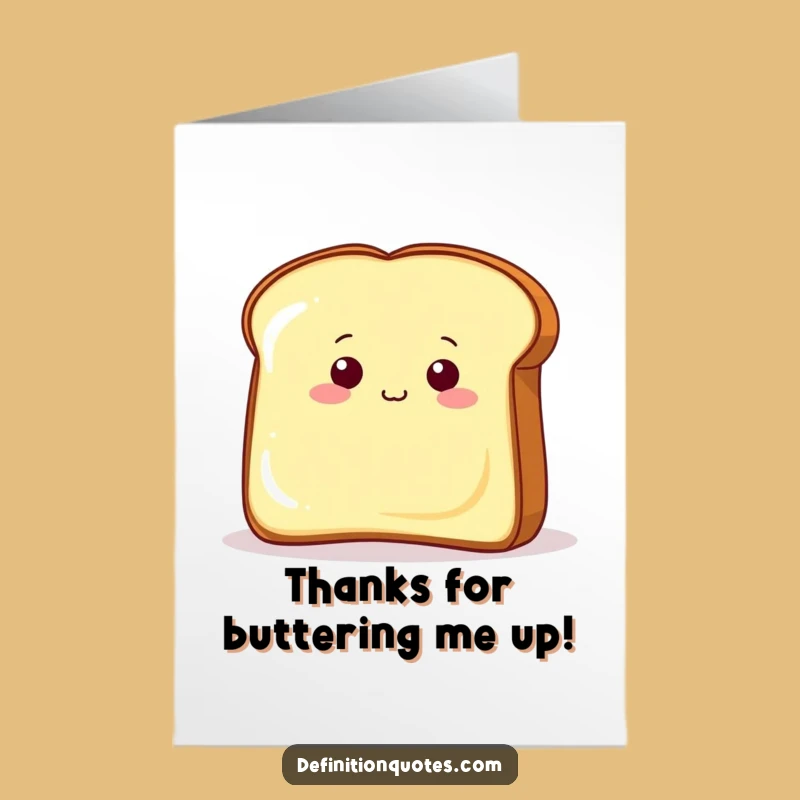 Free Printable Toast Thank You Card: Funny Downloadable for Gratitude