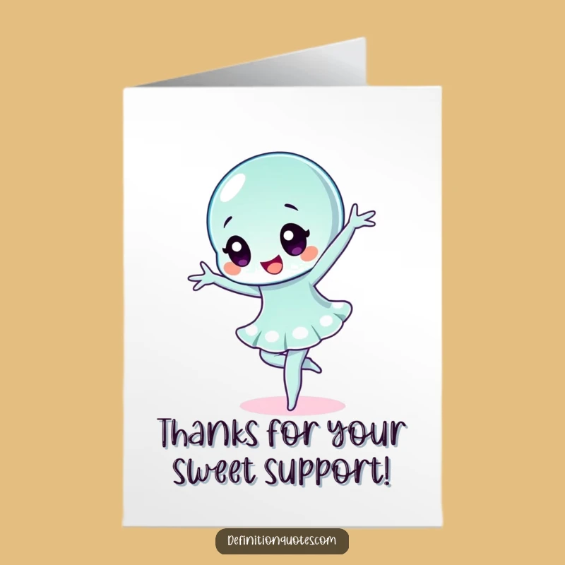 Free Printable Jelly Ballet Thank You Card: Funny Downloadable for Gratitude