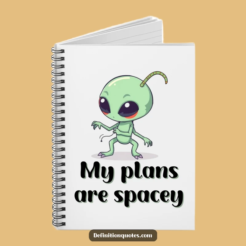 Funny Clumsy Alien Notebook - Sci-Fi Character Tripping Journal for Creative Ideas