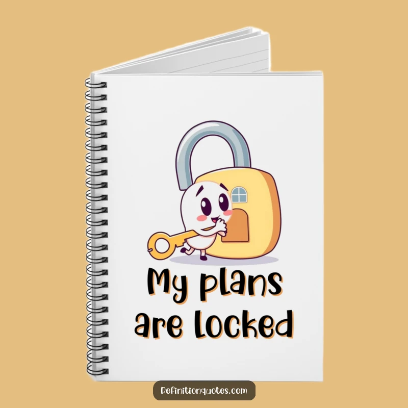 Funny Key & Padlock Notebook: Mischievous Character's Smart Ideas