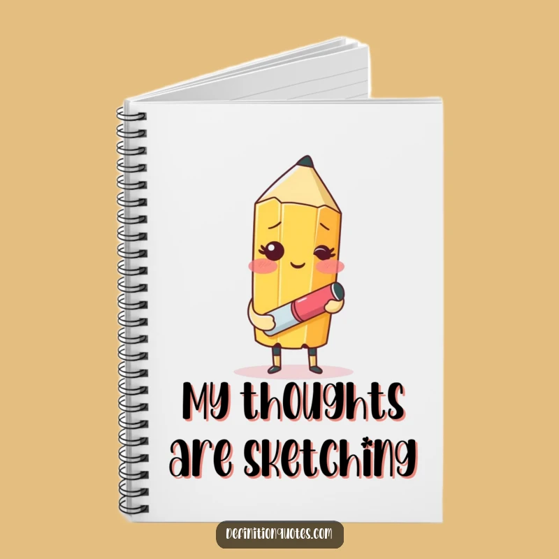 Funny Pencil Self-Portrait Notebook: Creative Thoughts and Doodles