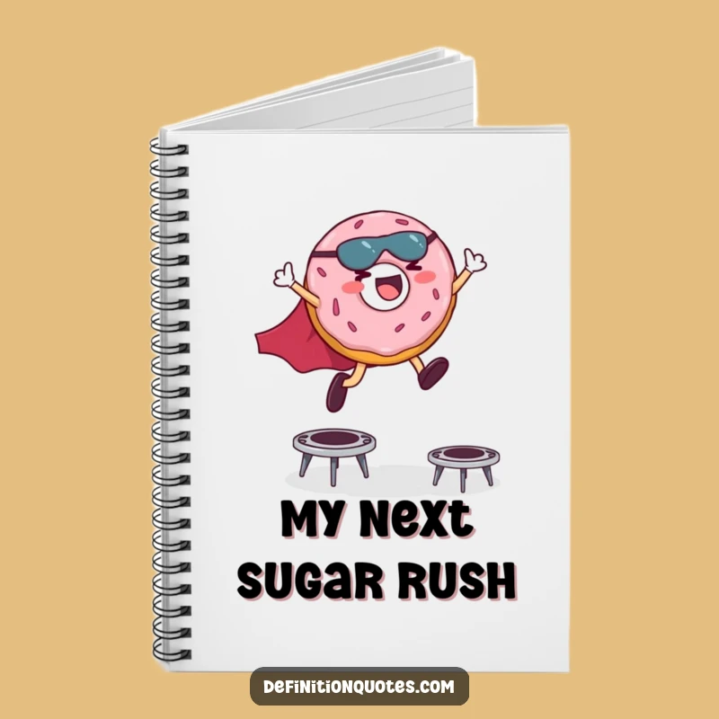 Funny Superhero Donut Notebook: Giggling Hero Trampoline Leaps Journal