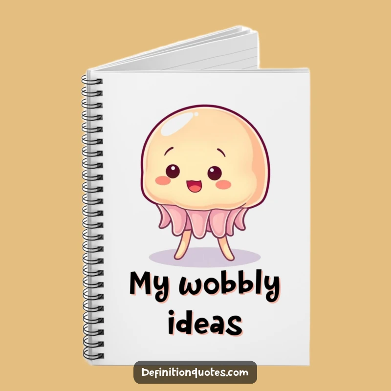 Funny Wobbly Jelly Stand Notebook - Journal Character for Comical Musings