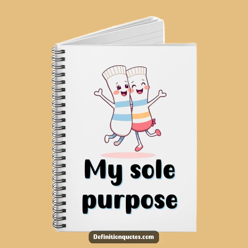 Funny Cheerful Sock Dance Notebook - Journal Mismatched Characters for Creative Ideas