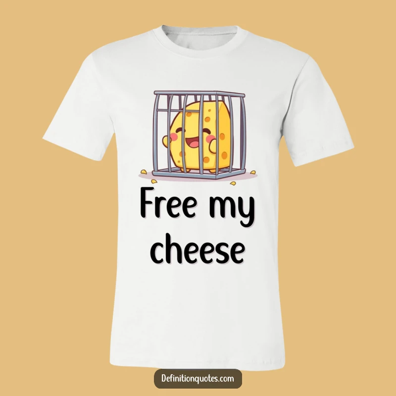 Funny Kawaii Cheese Escape T-Shirt - Hilarious Foodie Fashion Gift