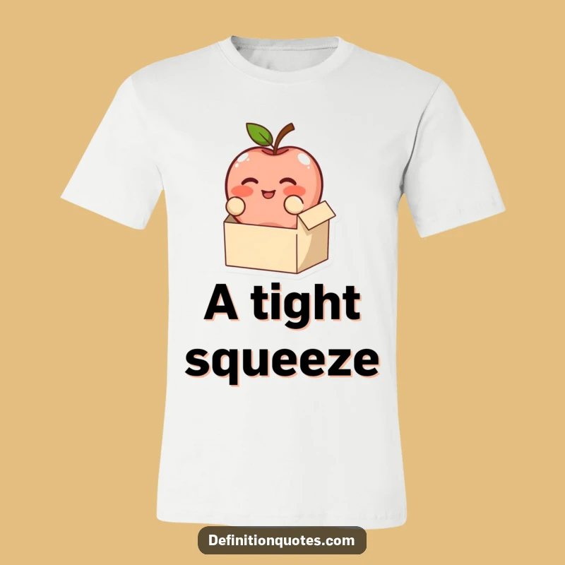 Funny Apple Fitting Box T-Shirt - Comical Foodie Apparel Gift