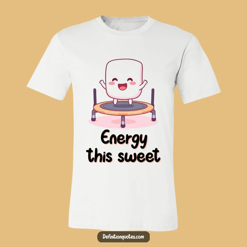 Funny Marshmallow Trampoline T-Shirt - Playful & Cheerful Graphic Tee Gift