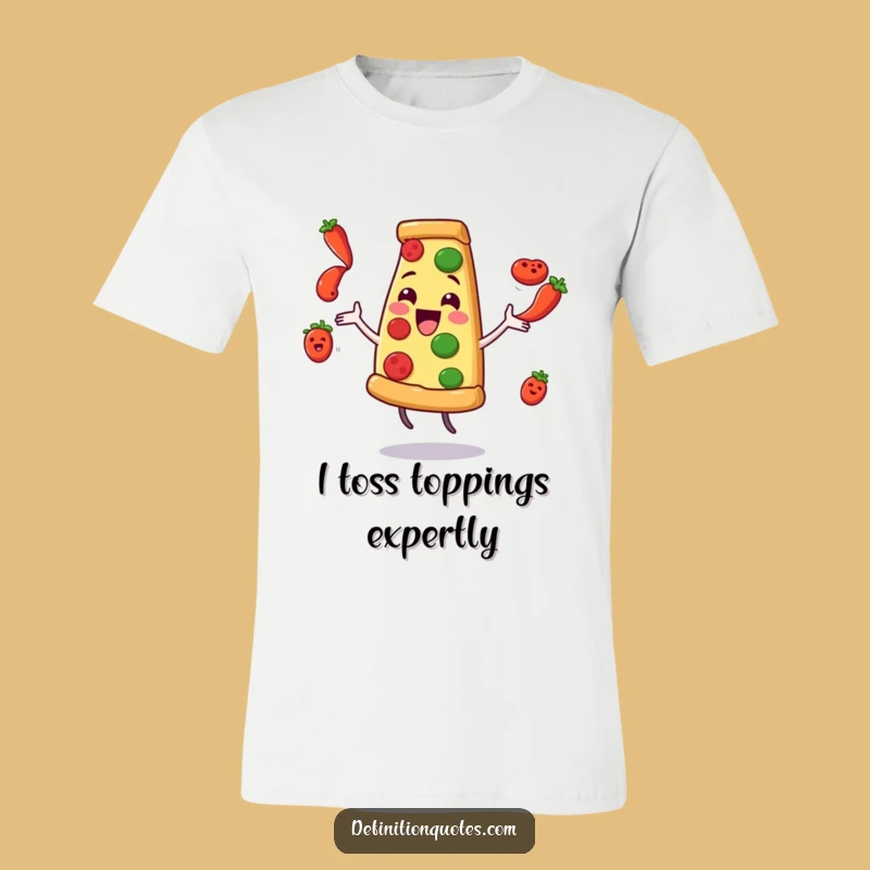 Funny Pizza Juggling Pepperoni T-Shirt: Wear Your Love for Comical Italian Food