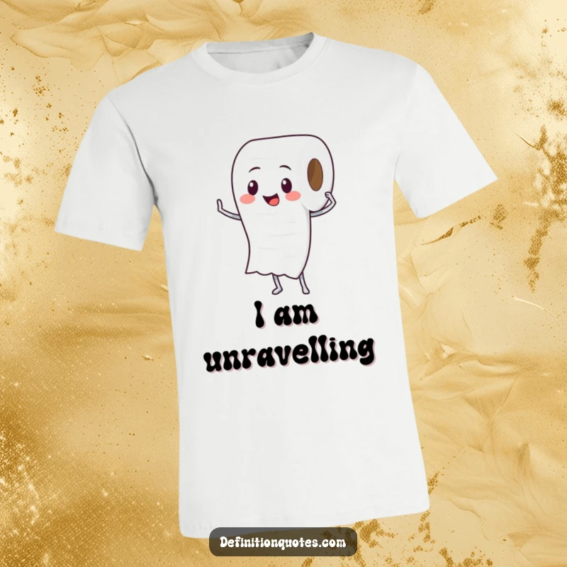 Funny Toilet Paper Roll T-Shirt: Features a proud toilet paper roll character proudly unspooling itself, great for laughs.