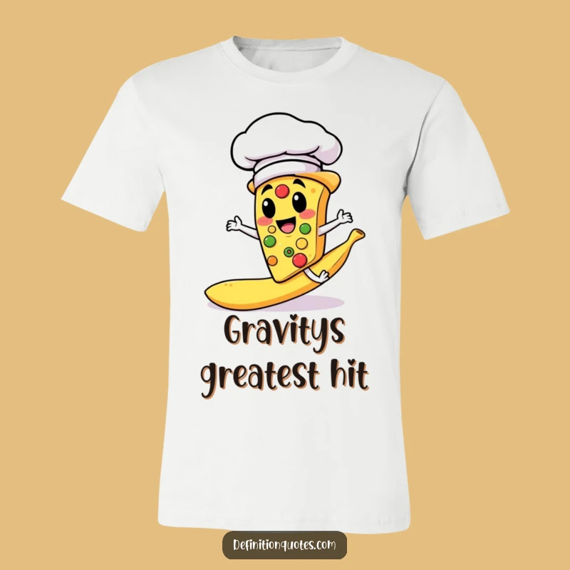 Funny Pizza Chef Costume Slipping Banana Peel T-Shirt - Hilarious Outfit