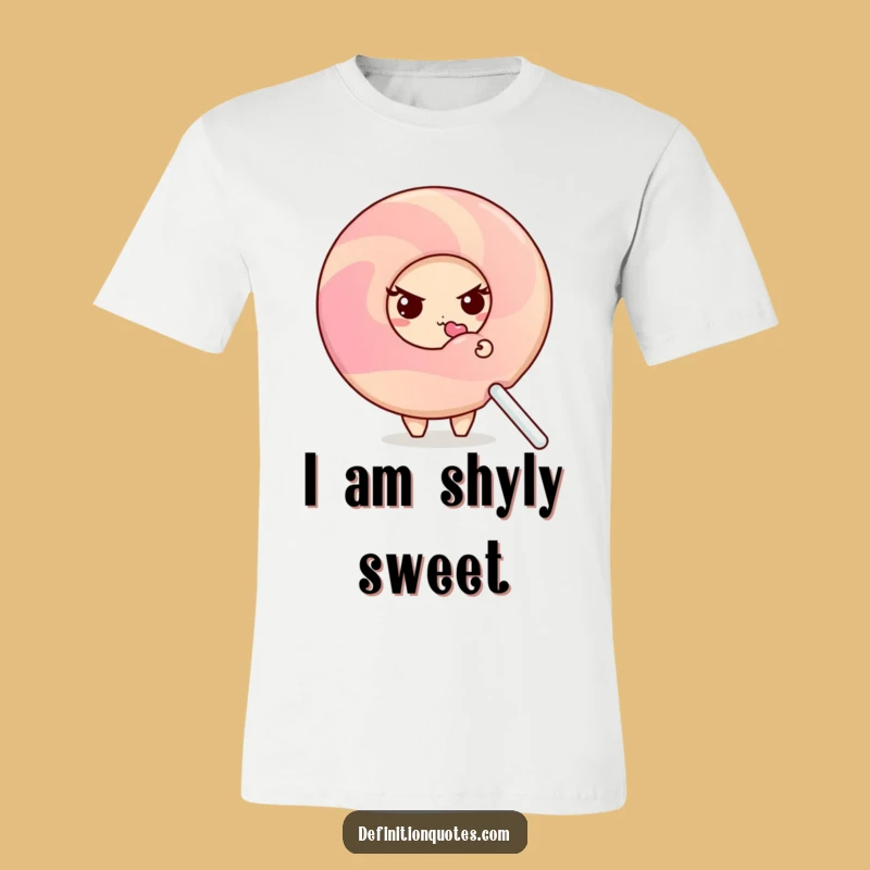 Funny Shy Donut T-Shirt: Hilarious Licked Lollipop Treat Apparel