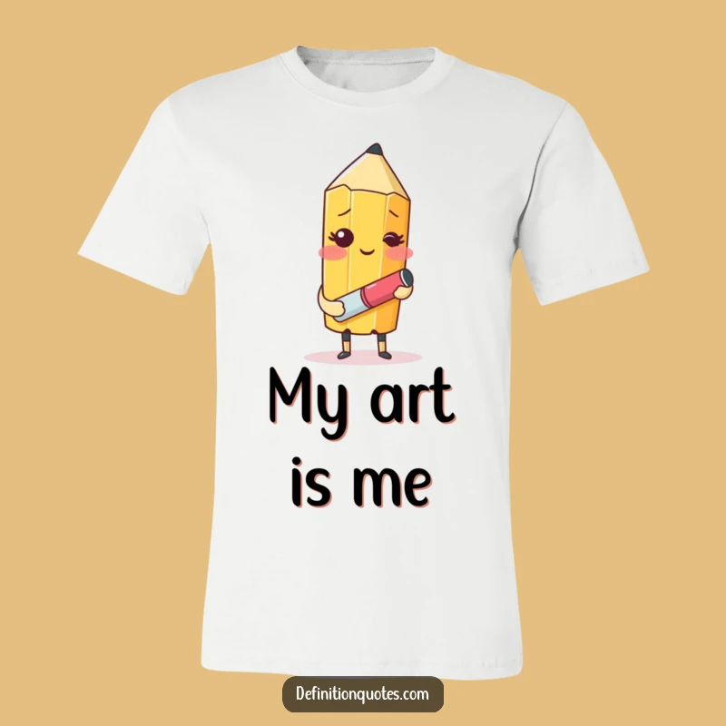 Funny Blushing Pencil T-Shirt: Artist's Self-Draw Comedy Gift