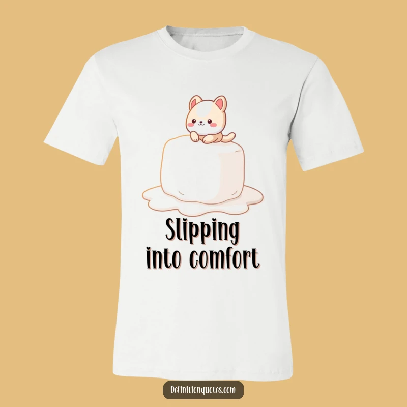 Funny Marshmallow Slip T-Shirt: Cute Animal's Sweet Fall, Ideal Funny Gift