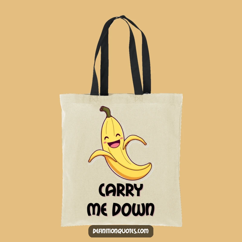 Funny Banana Peel Slip Tote Bag: Exaggerated Flair Carry-All, Fun Gift