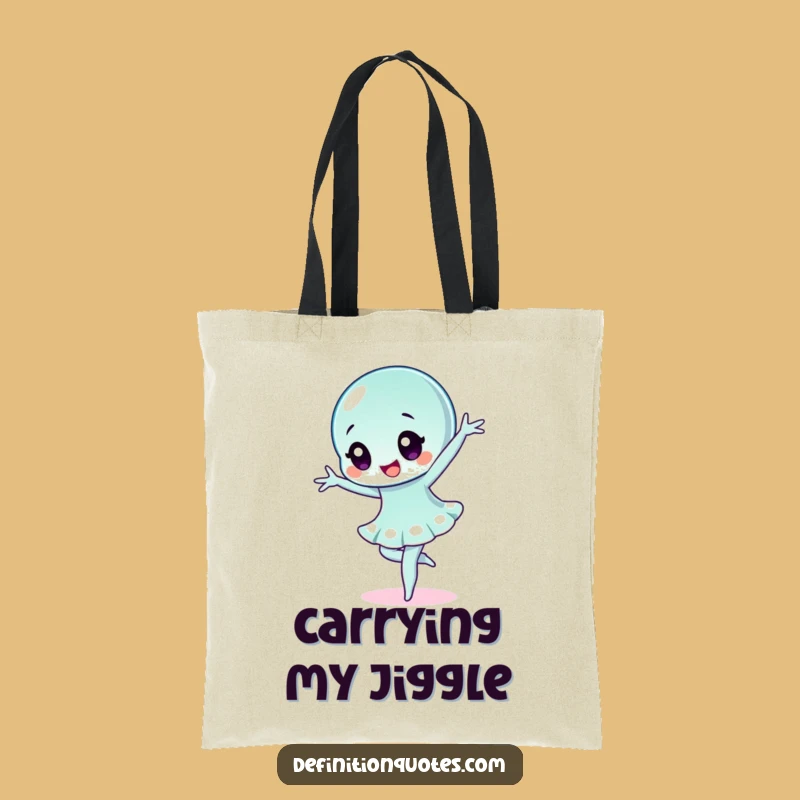 Funny Wobbly Jelly Ballet Tote Bag: Hilarious Character Accessory for Everyday Elegance