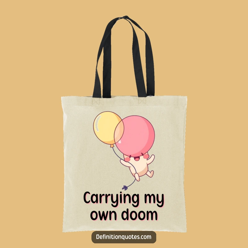 Funny Kawaii Balloon Pop Tote Bag: Carry Your Laughs and Essentials Hilariously!