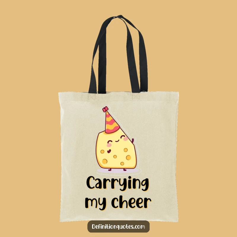 Funny Cheese Hat Tote Bag: Carry Your Party Essentials with This Humorous Bag