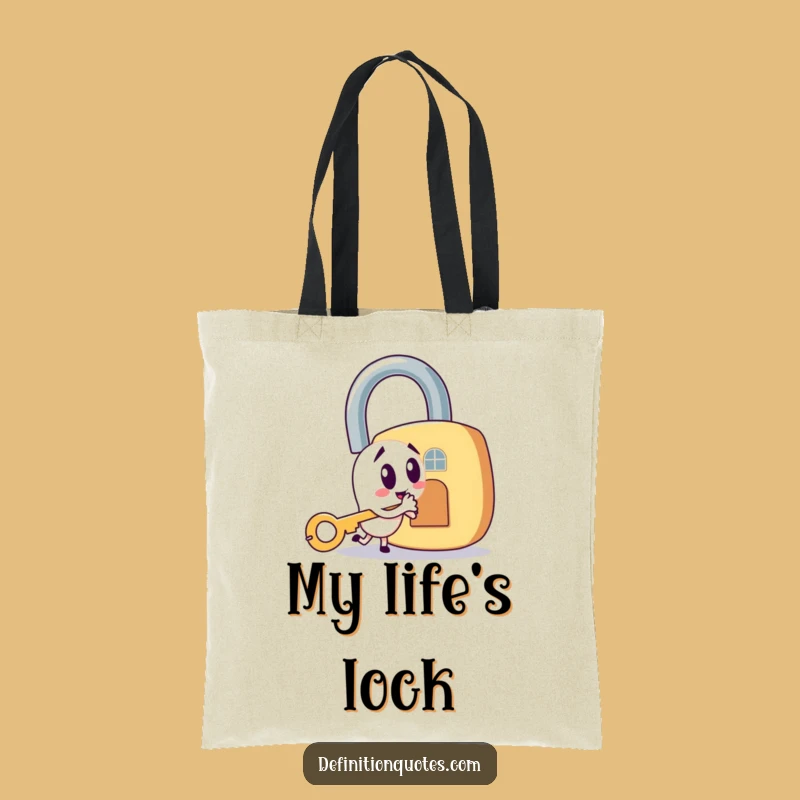 Funny Key & Padlock Tote Bag: Carry Your Wit with This Mischievous Design