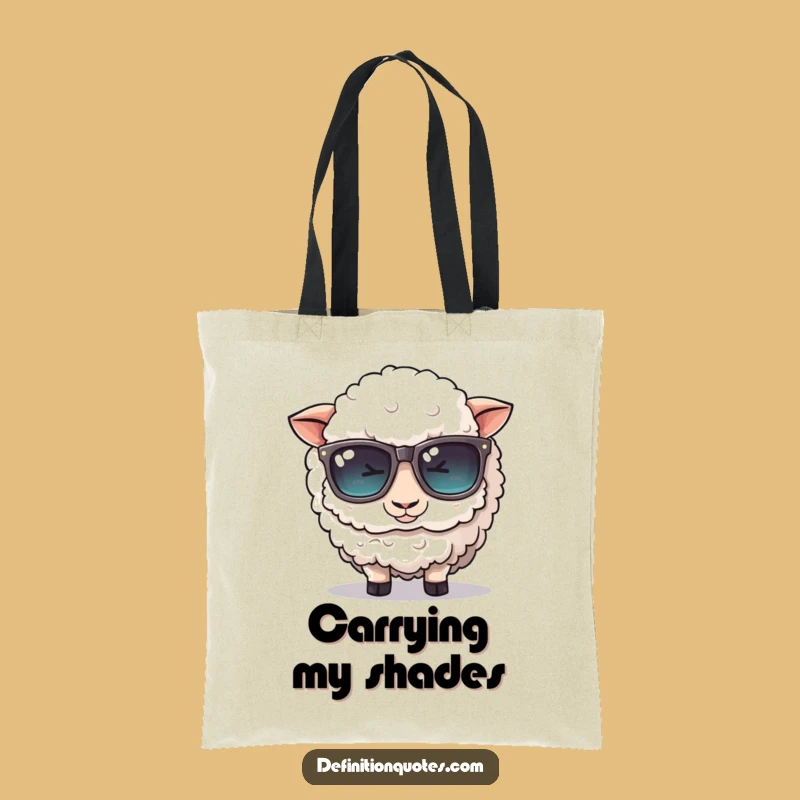 Funny Sheep Sunglasses Tote Bag: Carry Your Comical Style
