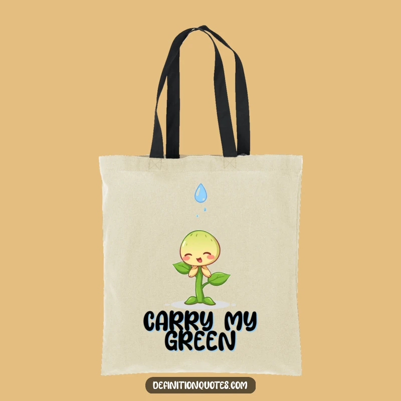 Funny Sprout & Raindrop Tote Bag - Carry Your Appreciation with Style