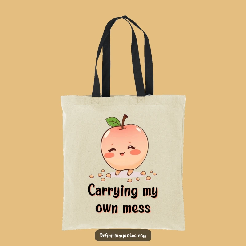 Funny Tripping Apple Tote Bag: Carry Your Fruitful Mishaps
