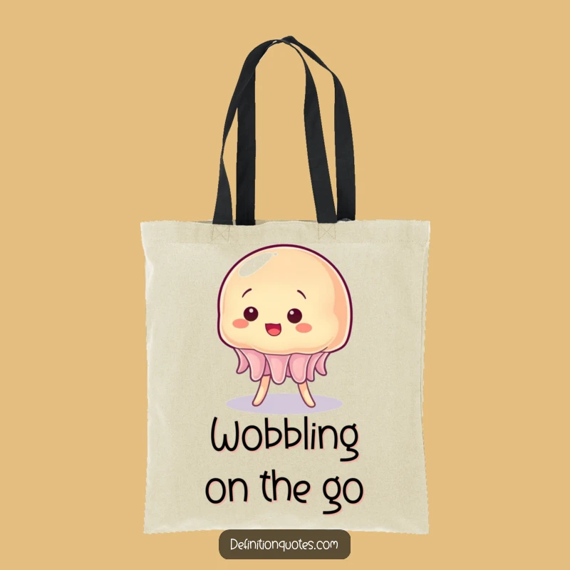 Funny Wobbly Jelly Stand Tote Bag - Durable Character Accessory for Everyday Giggles