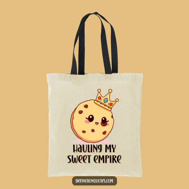 Funny Royal Cookie Tote Bag: Carry Your Crown, Perfect Funny Grocery Gift