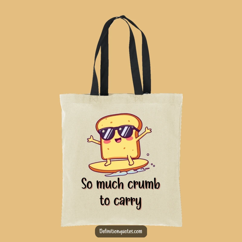 Funny Kawaii Toast Surfing Crumb Tote Bag - Chic & Hilarious Accessory Gift